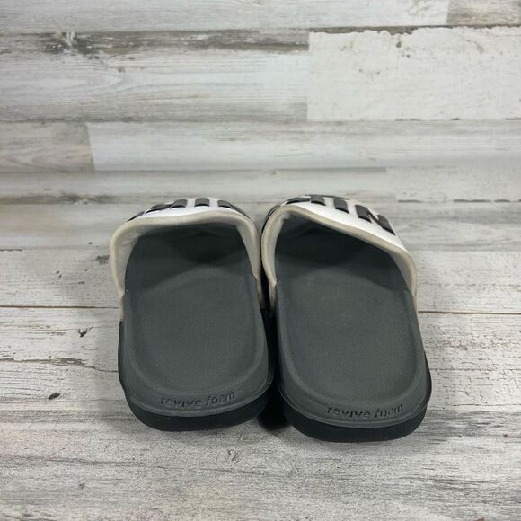 Nike Mens Offcourt Spellout Logo Slide Dark Grey Black White Sandals Size 9 US - Picture 3 of 7